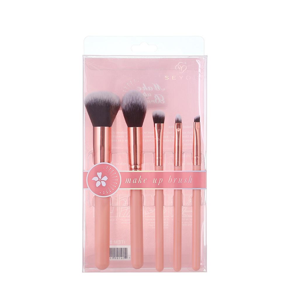 

5-Piece Makeup Brush Set Beginner Beauty Tools Loose Powder Brush Eyeshadow Brush Eyebrow Brush Lip Brush Beauty Tools
