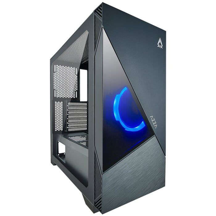 Boîtier PC - AZZA - Eclipse Midi Tower - Noir - Ventilateur ARGB 120 mm - Support carte vidéo 390 mm