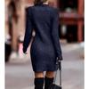 TIFICY Women's Fashion Casual Fall Winter Solid Color Print Long Sleeve O-Neck Sweaters