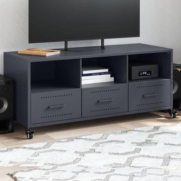 VidaXL TV Stand, Television Cabinet with Drawers and Shelves, TV Support with Living Room Storage, Anthracite 846694