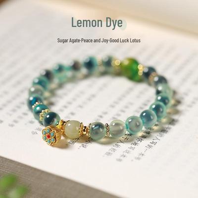 Colorful Agate & Jade Beaded Summer Bracelet for Women