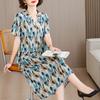 Plus Size Summer Long Dresses for Women Clothes Elegant Short Sleeve Loose V-Neck Women's Summer Dress