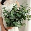 Realistic Artificial Eucalyptus Leaves Real Touch Green Stems High Quality Eucalyptus for Home Wedding Floral Arrangement