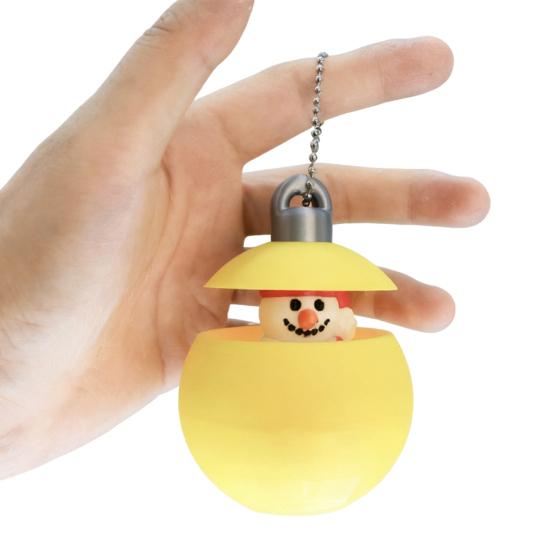 Weihnachtskugeln Ornamente 3D-gedruckter Weihnachtsmann/Rentier/Schneemann Versteckte Weihnachtskugel Hängeornament für Weihnachtsbaum Feiertags-Party-Dekor