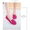 Women's Flat Single Shoes Four Seasons Large Size Bean Shoes Frosted Breathable Shallow Flat Heel Versatile Non-slip Women's Shoes Trend