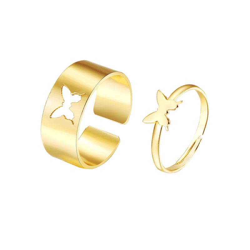 Versatile Women's Fashion Couple Rings: Light Luxury, Colorfast, Unisex Knuckle & Plain Finger Rings