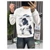 Cartoon-Print Herbst-Sweatshirt Herren Langarm Neu Hübsch Vielseitig Amerikanisch Locker Unterteil-Top