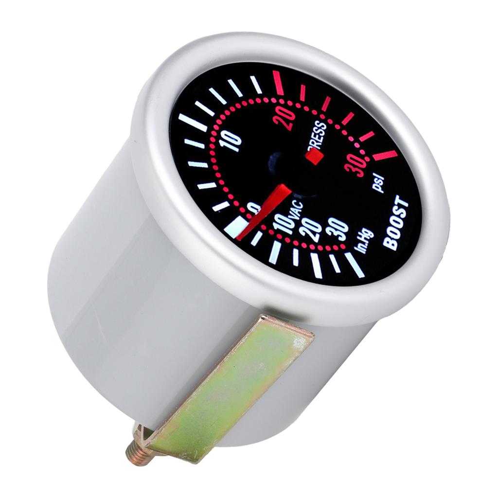 2in 12V Turbo Boost Gauge ?30?30PSI Pointer Auto Car Turbo Pressure Meter High Accuracy