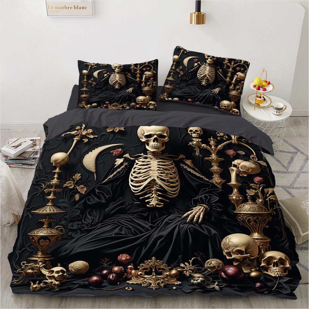 2/3pcs bedding set Digital Print Comfortable Duvet Cover for Home Bedroom Decoration, 1 Duvet Cover and 2pillowcase with Zippers