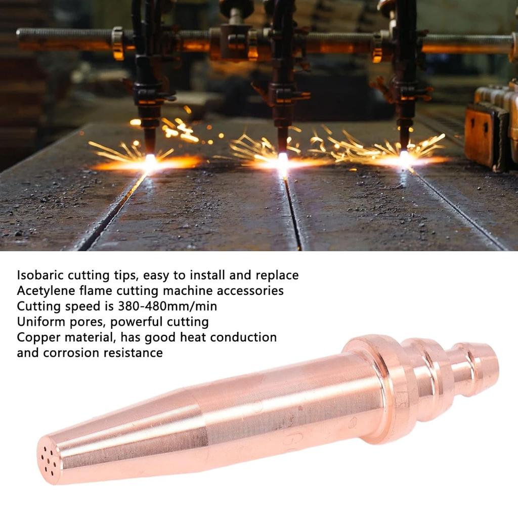 5Pcs G02-0 Acetylene Flame Torch Tip Isobaric Cutting Nozzle All In One Equal Pressure Cutting Tip Gas Welding and Cutting Kits with Storage Boxes