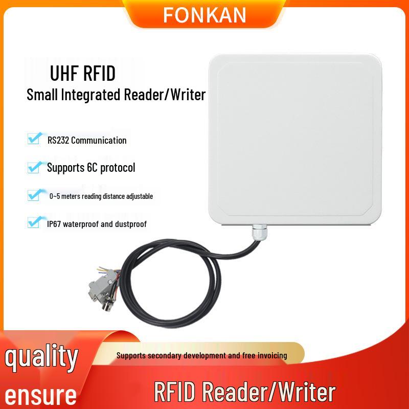 4dBi UHF RFID Reader/Writer with 5m Range and RS232 Interface for Vehicle Access Control