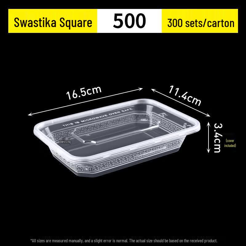 Disposable Rectangular Plastic Takeaway Containers