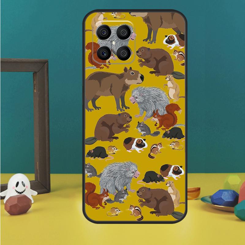 Mouse Rat Phone Case For Huawei P40 Lite P50 P30 P20 Pro Nova 9 5T Honor X9 X8 X7 50 Back Cover