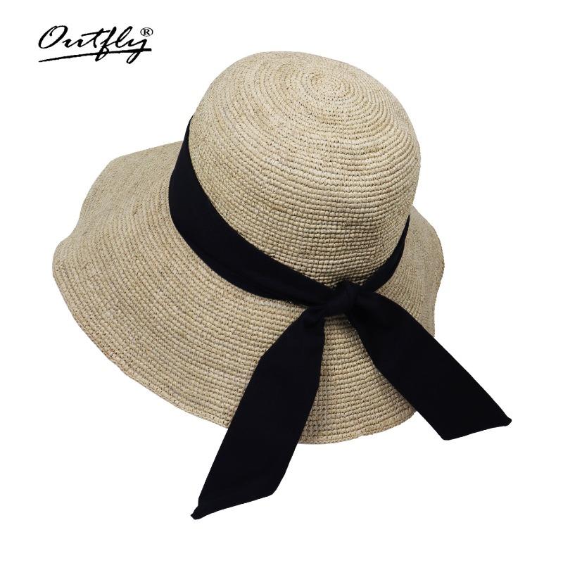 

Соломенная шляпа ручной работы от солнца для детей с широкими полями, летняя дышащая соломенная шляпа, пляжная шляпа для защиты от солнца M（55-57cm）