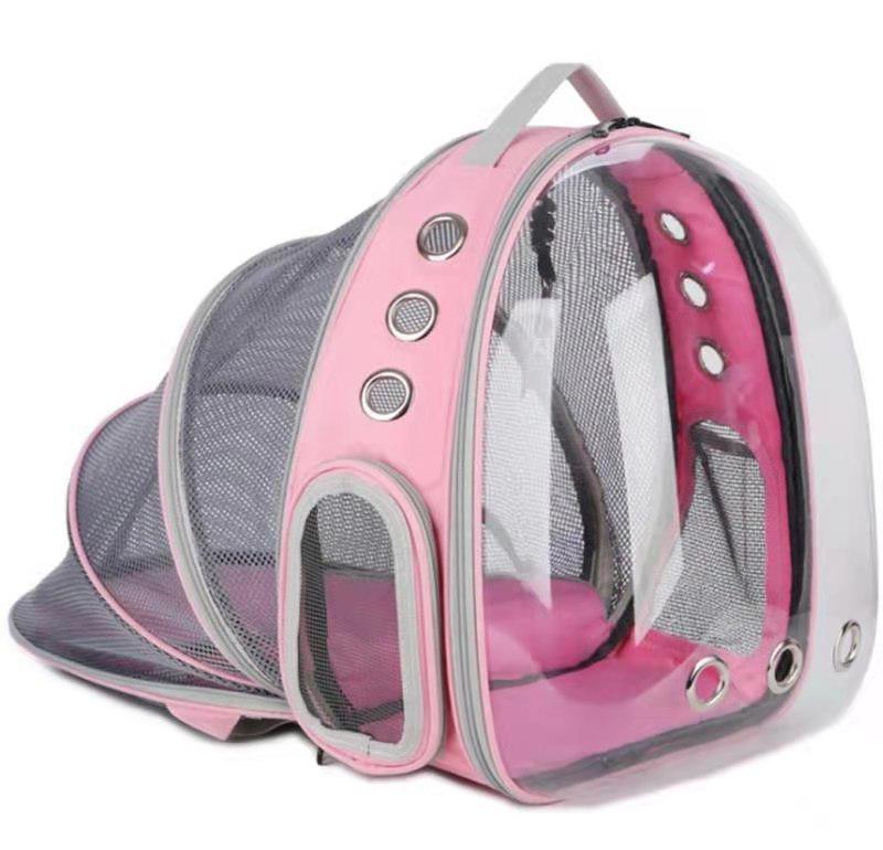 Transparent Portable Pet Backpack - Breathable Double Shoulder Travel Carrier for Cats