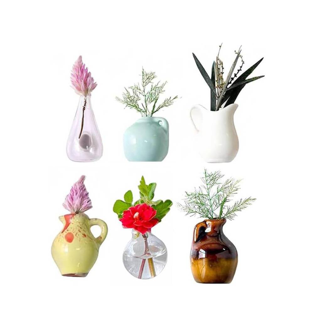 Cute Plant Fridge Magnets Tiny 3D Plant Vase Flower Vase Refrigerator Magnets for Refrigerator Decoration Kitchen Office
