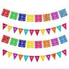 Day of the Dead Colorful Piñata Banner with Mexican Flag Design