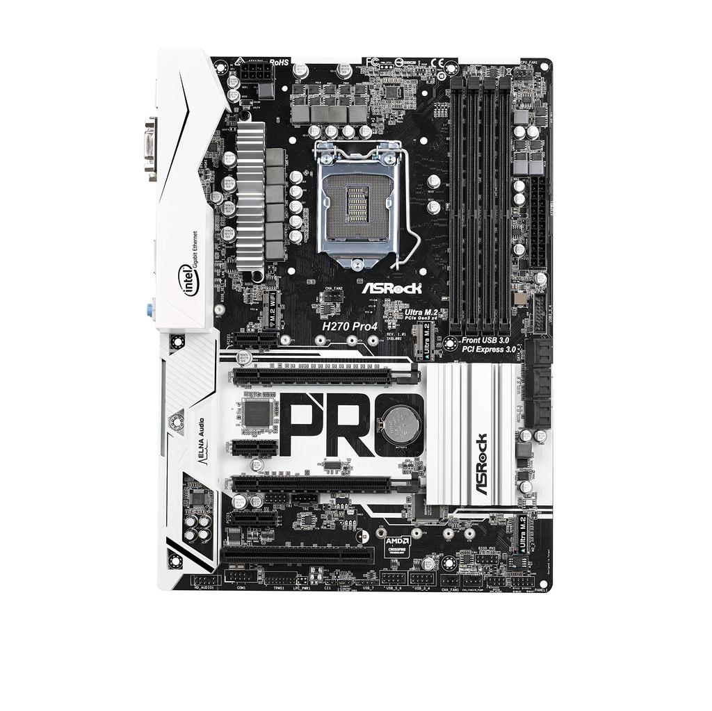 ASRock Intel H270 Chipsatz ATX Mainboard H270 Pro4