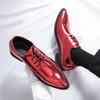 Men Dress Patent Leather Derbys Red Green Blue Gold Color Party Club Shoes Tuxedo Wedding Shoes Plus Size