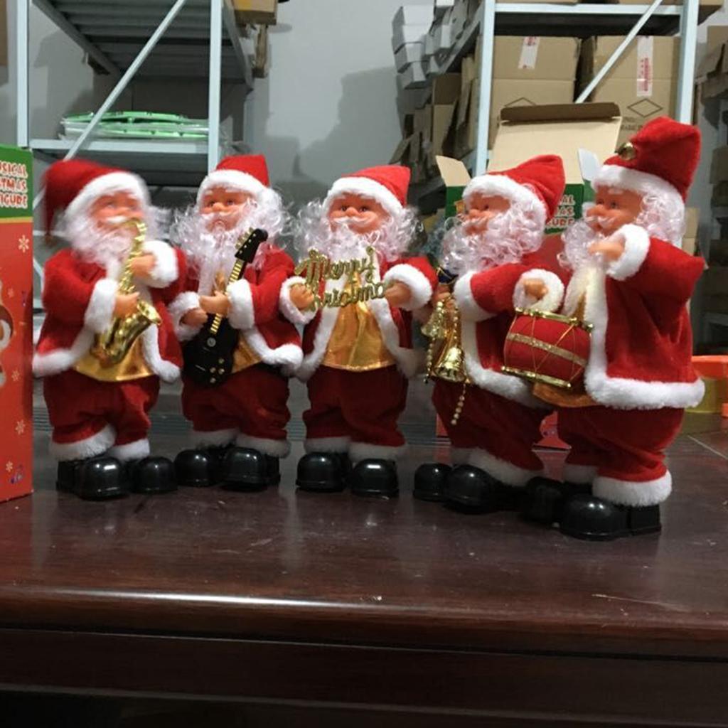 Toy Santa Claus Electric for Doll Miniature Musical Toy Figure Party Gift Tabletop Decoration Desk Ornament Window Displ