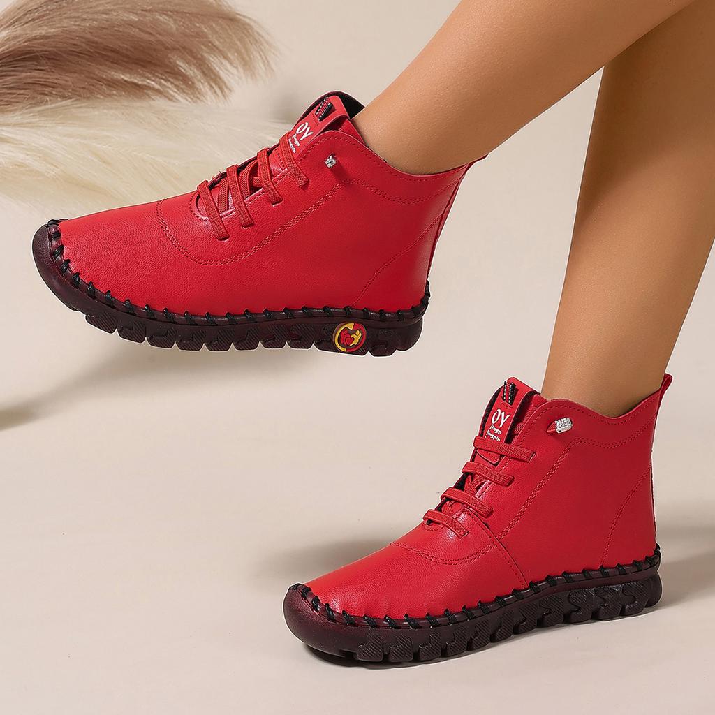 Mode Damen Ballerinas Stiefel 2024 Neu Herbst Winter Lässig Mode Plateau Slipper Stiefeletten Damen Weich Bequem Mama Schuhe für Damen