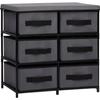 VidaXL 6-Drawer Storage Cabinet 55x29x55 Cm Grey Steel