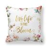 Housse de coussin florale camélia Rose, taie d'oreiller Vintage à imprimé Floral, décorative pour canapé
