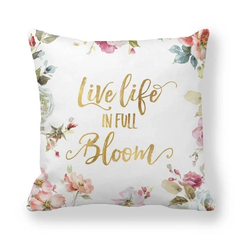 Housse de coussin florale camélia Rose, taie d'oreiller Vintage à imprimé Floral, décorative pour canapé