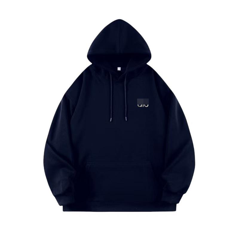 Unisex Pure Cotton Pullover Hoodie, Loose Fit, Solid Color - Trendy American Casual Sweatshirt