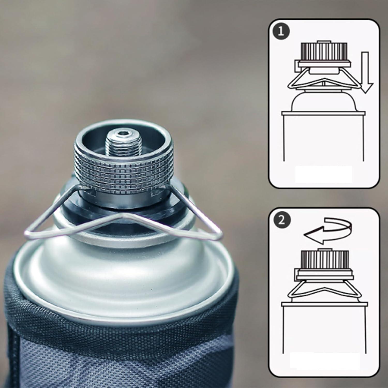 

Butane Adapter With Bracket Outdoor Butane Gas Conversion Joint Camping Stove Adapter Screw Valve Output Nozzle Bottle Adapter