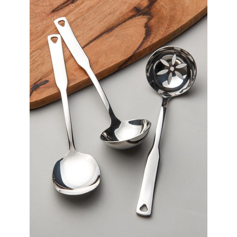 Soup Spoon For Home 304 Stainless Steel Spoon Colander Long Handle Hot Pot Spoon Spoon for Soup Serving Suit Spoon Large Size Soup Spoon