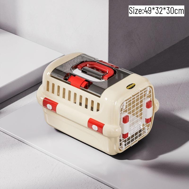 Portable Airline Pet Carrier Portable Ventilated Dog Cat Crate Durable Travel Kennel for Small Medium Pets Outdoor Car Transport