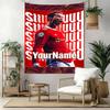 Cristiano Ronaldo Custom Your Name Wall Decor Tapestry Art For Pet Memorial Birthdaywedding Party Backdrop Family Gift