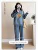 Maternity 2025 Spring/Autumn Outdoor Fashion Dark Grey Sweatshirt & Trousers Set