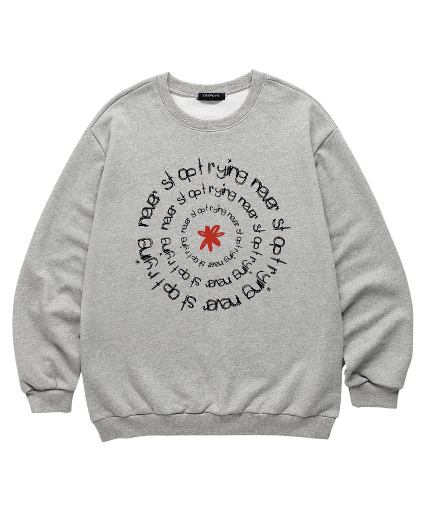 VANNWORKS Never Stop Sweatshirt (Vls0124) Melange Gray (Type A)