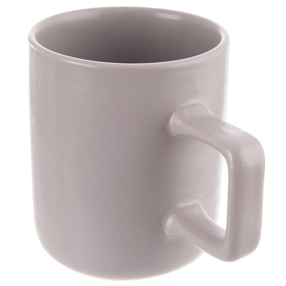 Kubek Ceramiczny Do Kawy Herbaty Napojów Ciepłych Zimnych Szary 380 Ml