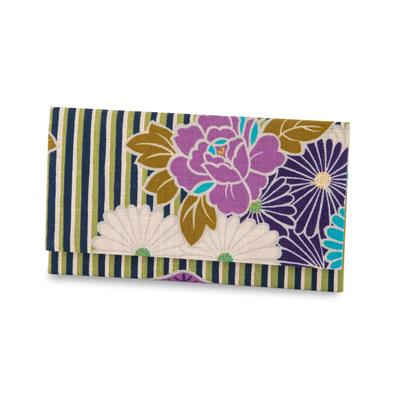 Noren Retro Blume Kaishi Etui Hergestellt in Beinhaltet Hakusha Schere und Hakusha Teezeremonie Übungs- und Hatsugama Teezeremonie Utensilien (lila) Japan,