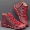 Plus Size Women's Retro Ankle Boots - Flat Bottom, Casual, Autumn/Winter, Size 43
