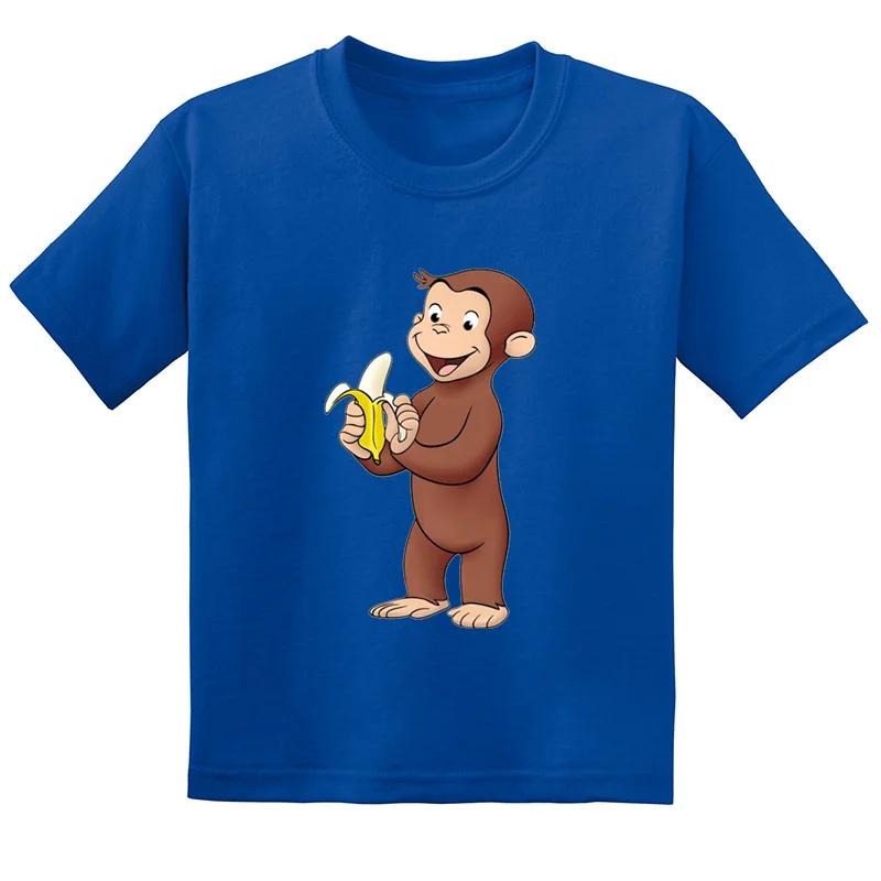 

New Arrival Summer Kids T Shirt Curious George Cute Monkey Graphic Cartoon Funny Baby Boys Girls Clothes Children Cotton T-Shirt 100