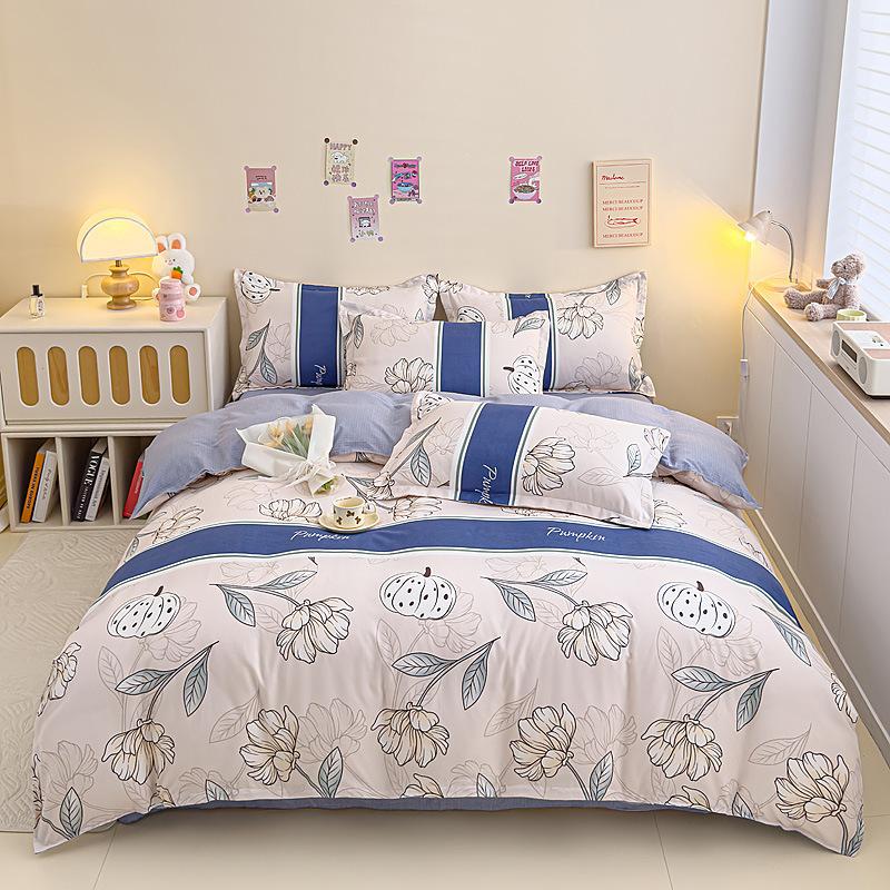 Pure Cotton Thickened and Ground Σετ τεσσάρων τεμαχίων, Βαμβακερό σεντόνι κρεβατοκάμαρας σετ παπλωματοθήκης Σετ τριών τεμαχίων