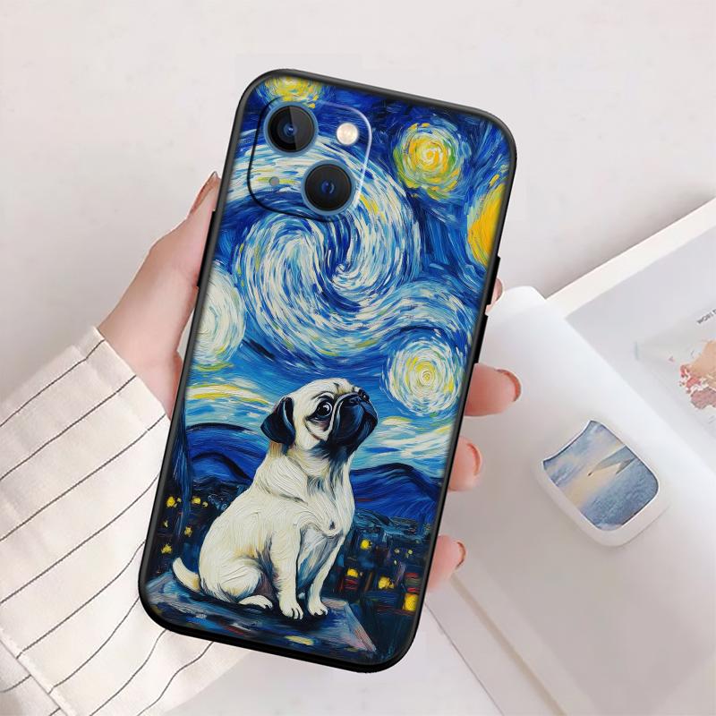 Cute Pug Dog Phone Case for Samsung Galaxy A11 A12 A13 A15 A52S A53 A55 A56 A70 A71 A72 A73 F06 F16 F56 A32 A33