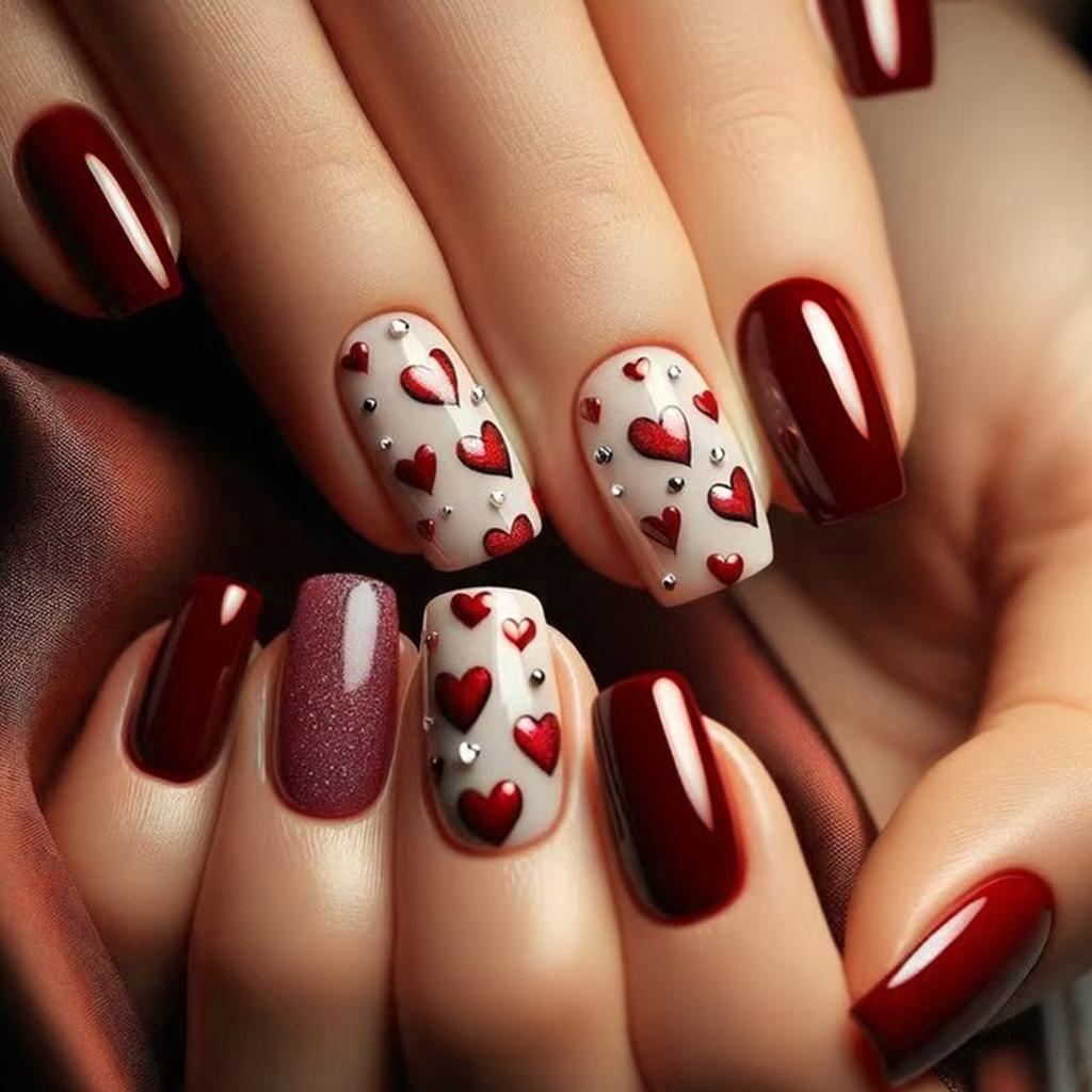 24Pcs Brown Floral Long Ballet Press On Nails Detachable Full Cover False Nail Tips Manicure