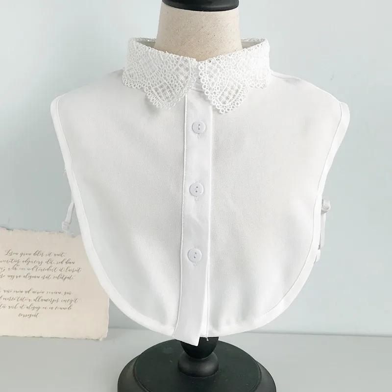 Fake Collar For Shirt Detachable Collars Solid Shirt Lapel Blouse Top Men Women Black White Girls Top Clothes QH132