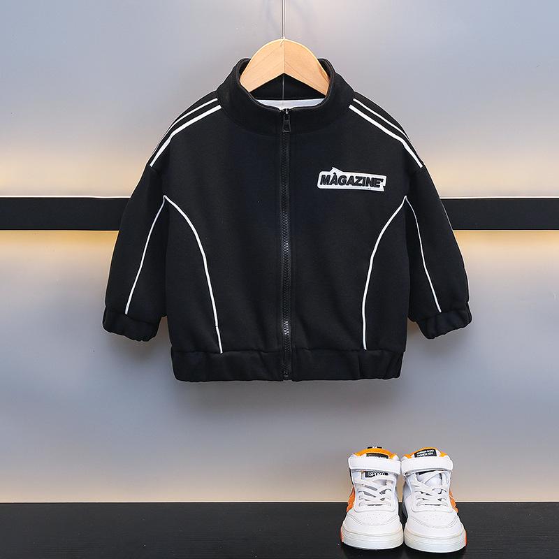 

Модная осенняя куртка для мальчиков 2025: Стильная и теплая детская спортивная одежда 130 cm