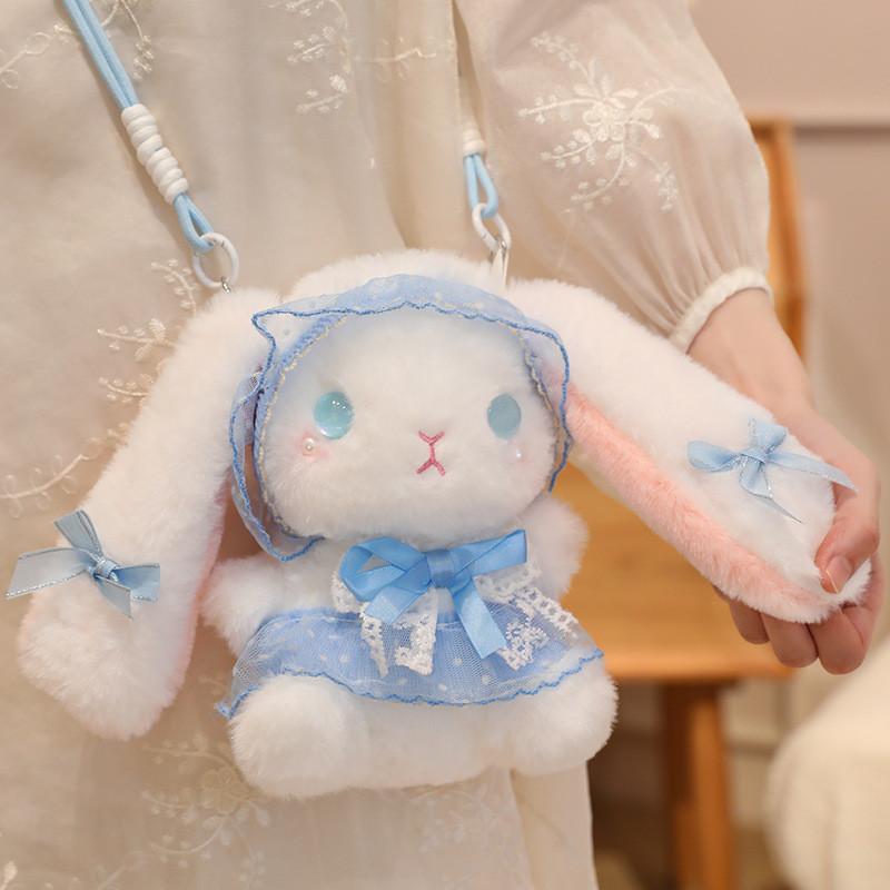 Plush Toy Rabbit Bags Backpack Cartoon Animal Style Girls Party Wear Casual