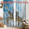 2pcs, 2D FLAT PRINTING Curtains (Without Rod) OceanAdventure Halloween Festival Creative Curtains Versatile Fabric Curtains All