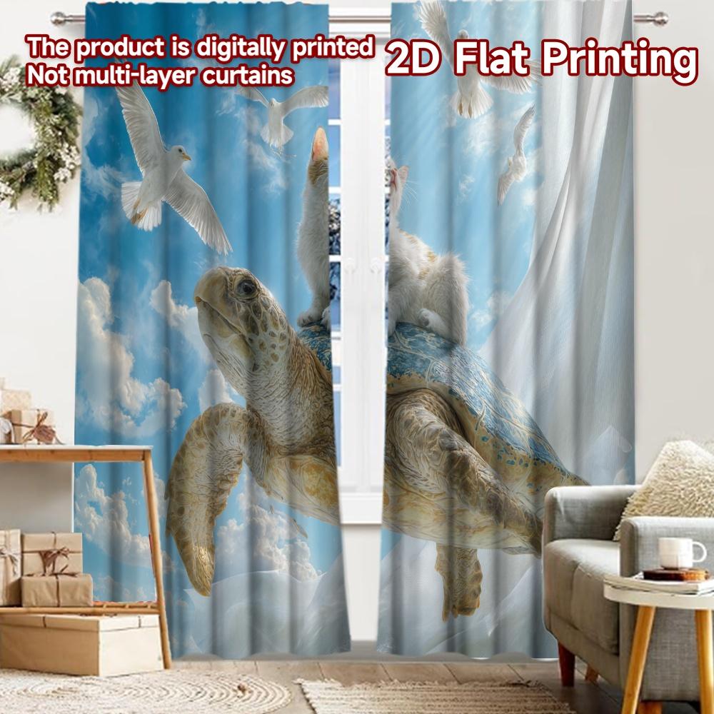

2pcs, 2D FLAT PRINTING Curtains (Without Rod) OceanAdventure Halloween Festival Creative Curtains Versatile Fabric Curtains All 52.50 × 116.00 cm 2 pcs