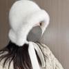 Rabbit Plush Knitted Ear Protection Hat Parent Child Winter Cycling Hat Plus Velvet Windproof and Cold Resistant Warm Woolen Hat Cold Hat Winter