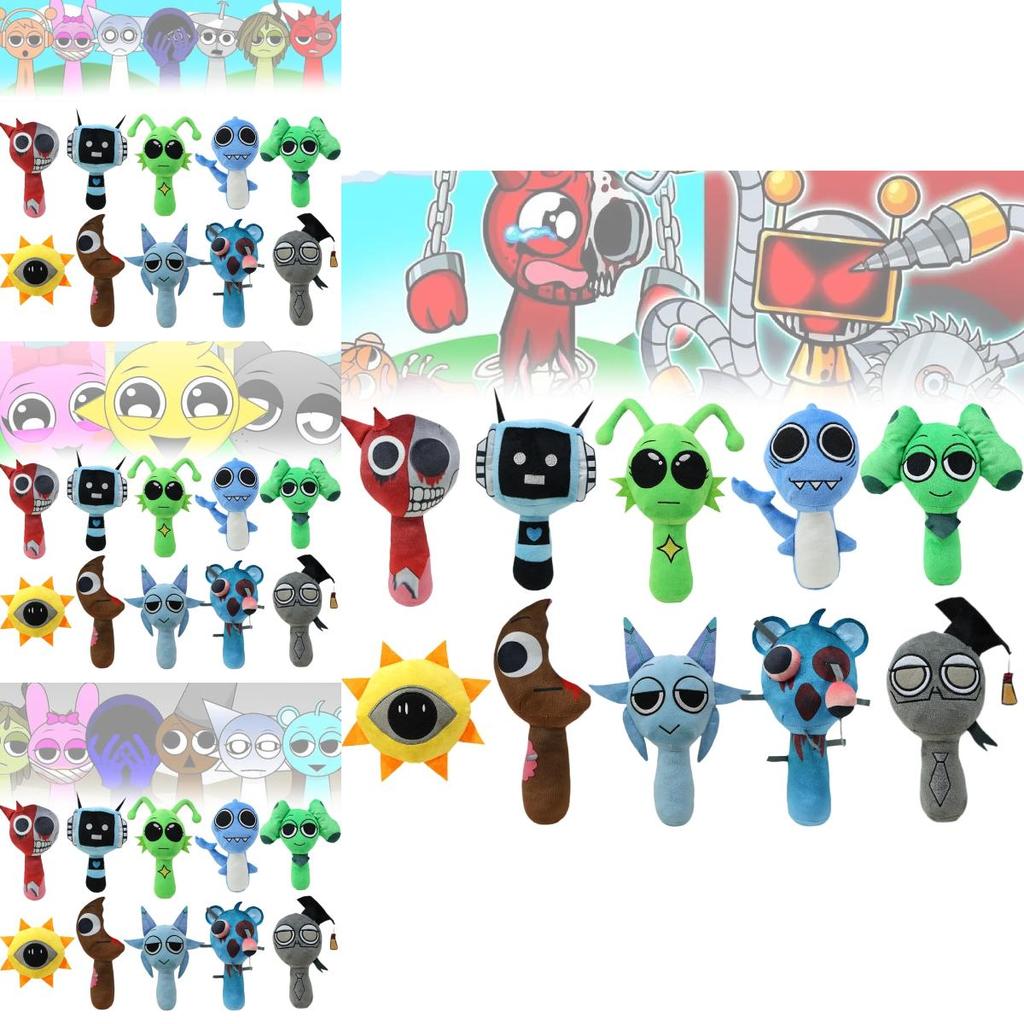 Sprunki Plüsch Incredibox Rhythmusbox Puppe Entzückendes Weiches Stofftier für Kinder