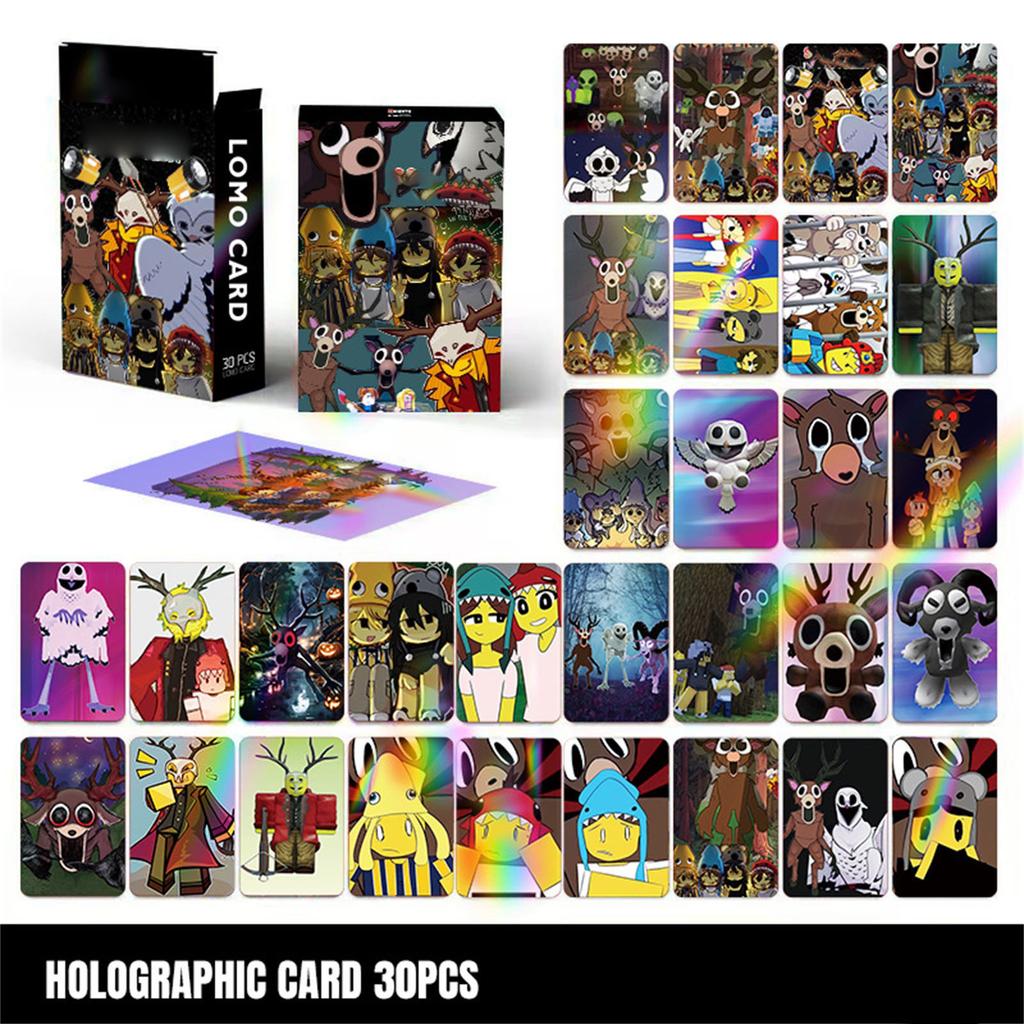 30 PCS LOMO Card Set Forest Fantasy Art Series Laser Effect Postcards for Collection and Decoration Gift Box